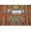 Tapis de couloir géométrique en laine Kilim