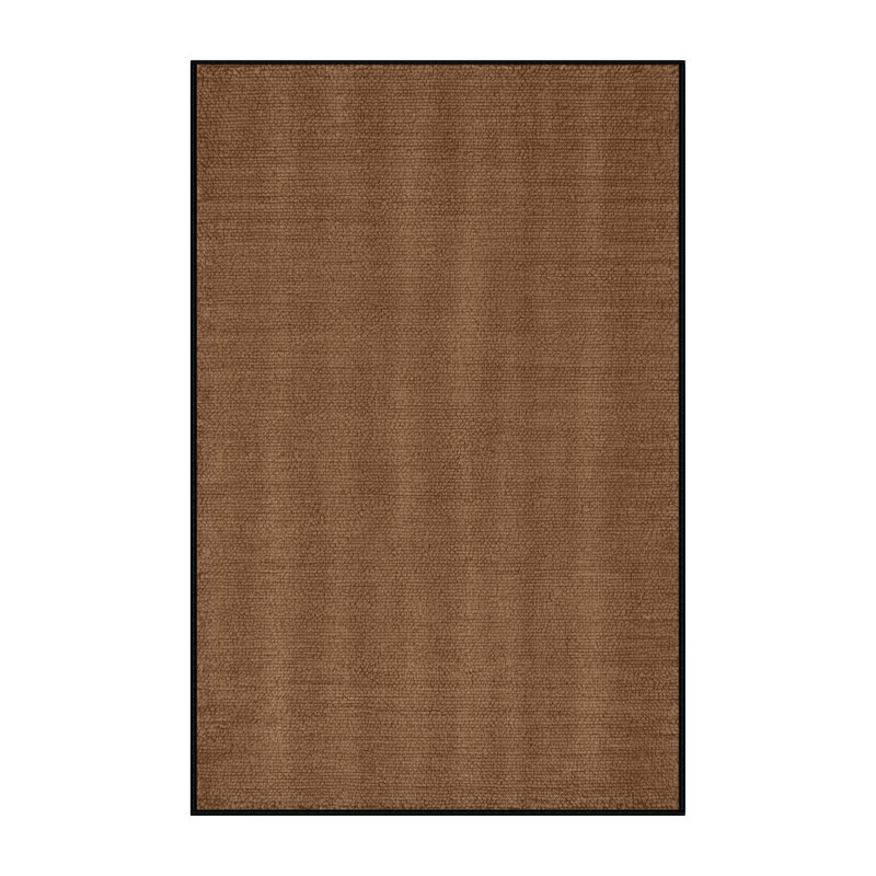 Machine Washable Solid Brown Area Rug, Rectangle 2' x 3'