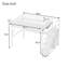 Grand lit mezzanine en métal avec escalier, bureau, station de charge et rangement pour adolescents, blanc, blanc
