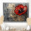 «Jacent Abstract Vivid Tulips Wood Slide - Tulips», art mural