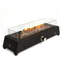 Foyers au gaz propane de 28 po, foyer rectangulaire en acier de 40 000 BTU pour le balcon extérieur du salon - noir