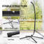 Outsunny Hanging Egg Chair Stand Only Hammock Chair C-Stand 150KG Black
