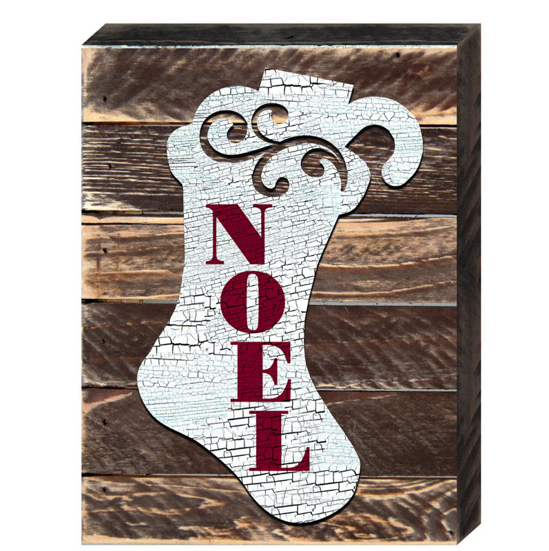 Panneau de Noël Noel, H 12 po x l 9 po x P 1,5 po