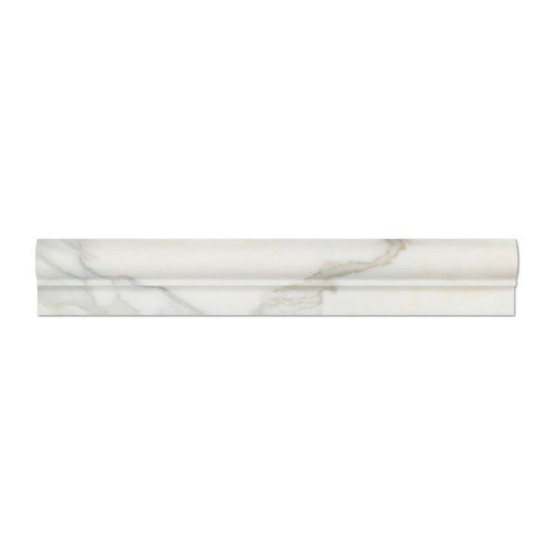 Calacatta Gold 2" x 12" F1 Chair Rail Marble Look Wall Liner