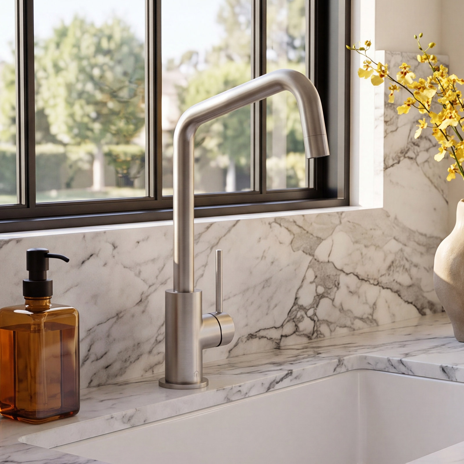 Macon Bar Faucet, Brush Nickel