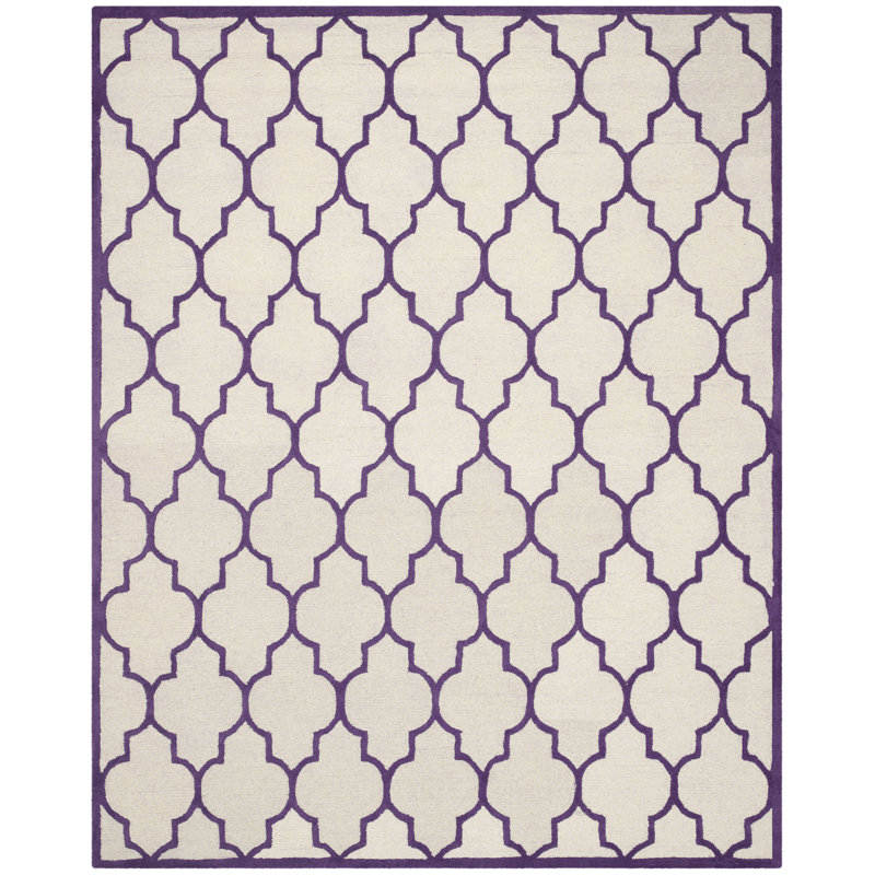 Cannen Hand Tufted Wool Geometric Rug, Rectangle 8' x 10'