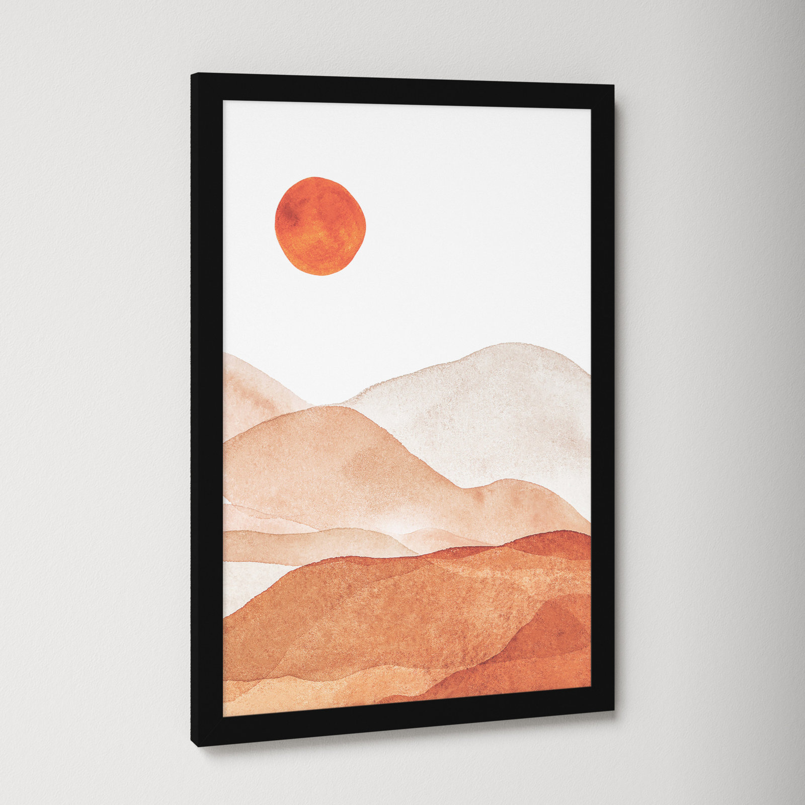 Doris "Mountain Range I" Print, Black, 19.25" H x 13.25" W x 0.88" D