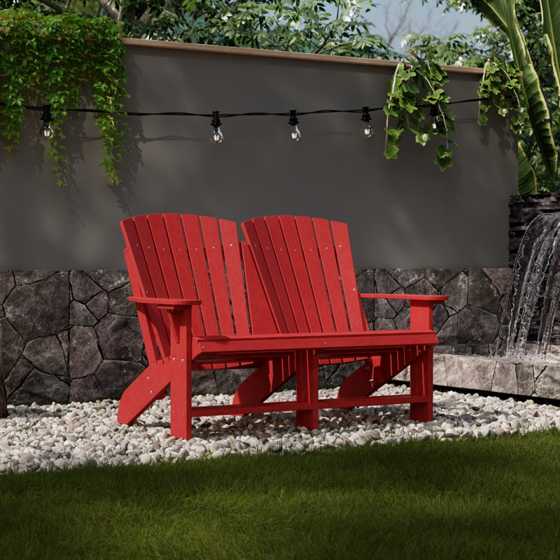 Chaise Adirondack double Heritage, Rouge cardinal