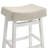 Lenon Modern Farmhouse Wood Bar Height Kitchen Bar Stool In White Finish With Cream Fabric Upholstered Seat - Set Of 4-478857810-478857812-478857813