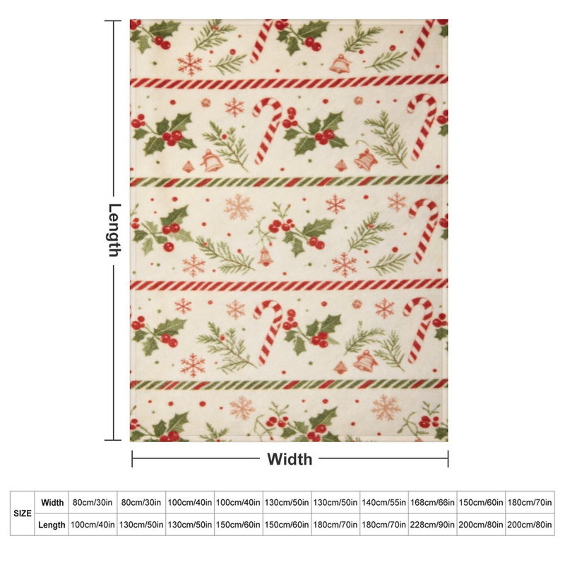 Jeté en flanelle de luxe Holly Berries, 60 x 80 po