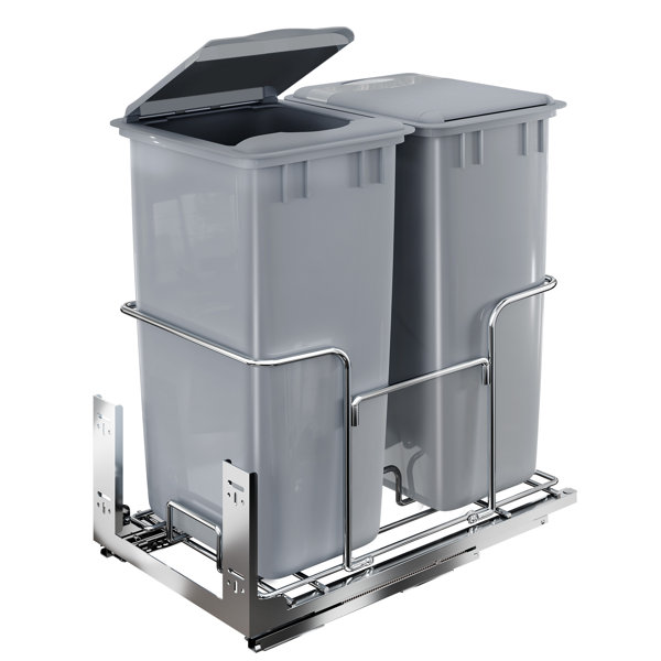 3 Compartment Recycling And Waste Bin Under Sink