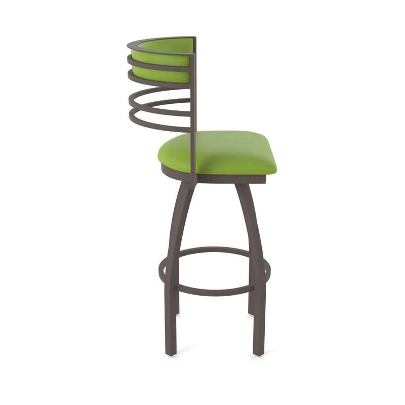 Hunter Swivel Stool, Bronze, Tabouret de comptoir (siège d'une hauteur de 25 p, Vinyle - Canter Kiwi - vert