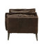 Diep 47" Wide Top Grain Leather Armchair in Chocolate