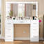 Grand meuble-lavabo de maquillage avec luminosité réglable à 3 modes et prise de courant, bureau de coiffeuse avec 9 tiroirs et bureau en verre-1874162062-1639724814