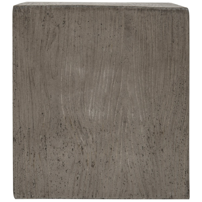 Quiles Concrete Top End Table, Dark Gray