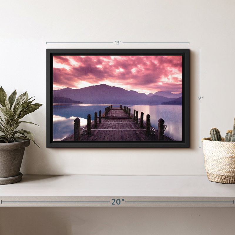 Impression sur toile rose, H 9 po x l 13 po