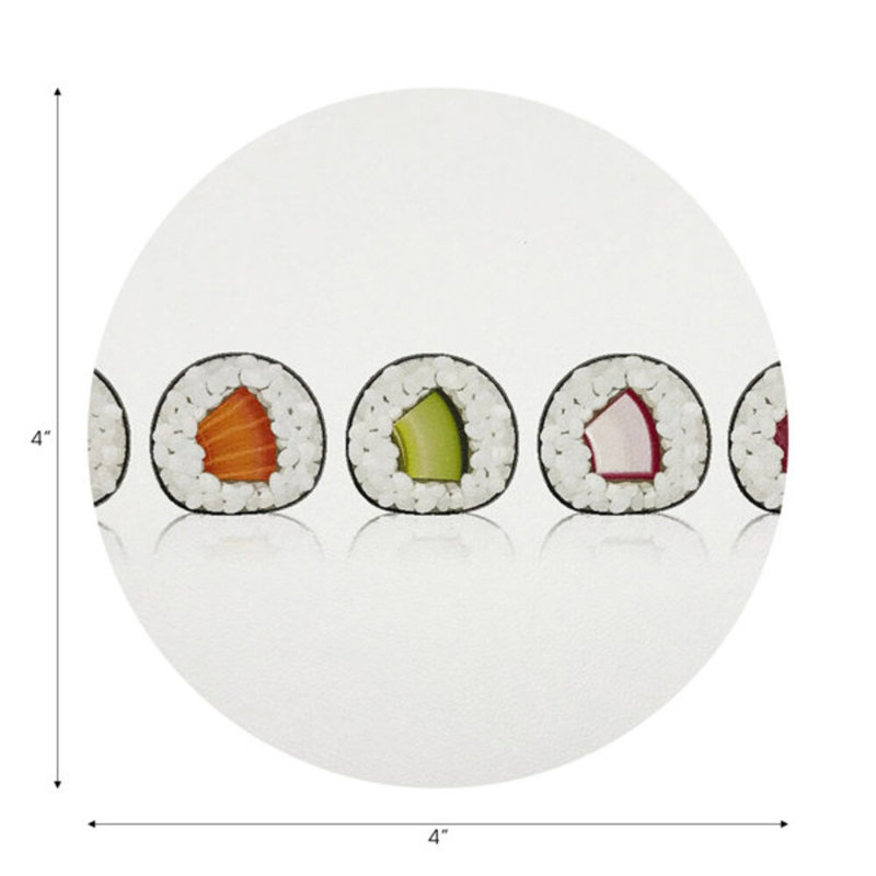 Sous-verres à roulettes en cuir végétalien