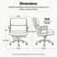 Chaise de bureau pivotante en cuir véritable avec base en aluminium-133427570