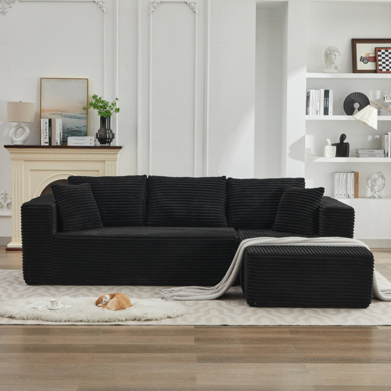Canapé modulaire en forme de L 106 po Cloud, aucun assemblage requis, canapé modulaire, canapé modulaire, canapé en L, canapé modulaire désossé