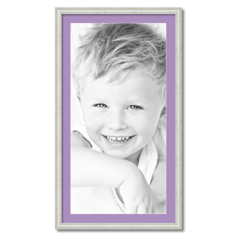 Cadre pour photo simple 18 po x 36 po en bois mat brun, Brume lavande