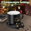 Chauffe-gobelet, chauffe-café pour bougie de bureau, arrêt automatique, chauffe-tasse à café avec 3 réglages de température, plaque chauffante électrique pour café, thé, lait à l'eau et cacao (tasse non incluse)