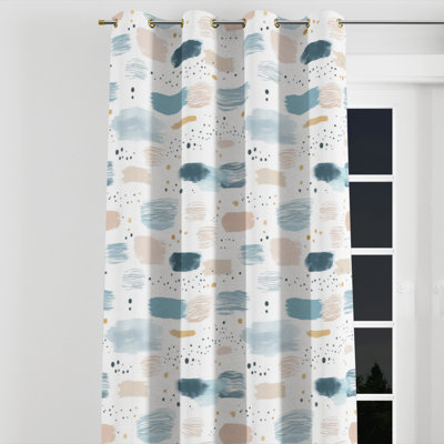 Coastal Curtains - Blue Drift Shore Grommet Curtain - 1 Panel