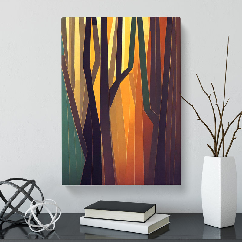 Tree Abstract Block Vol.4 - Wall Art, 50cm H x 35cm W x 3cm D, Wrapped Canvas