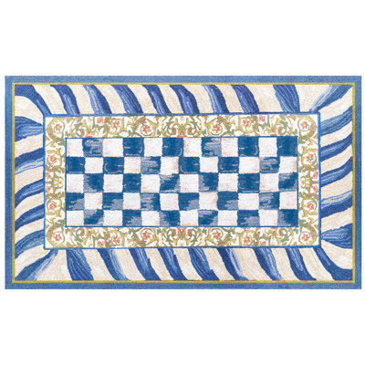 Truly Royal Check Washable Rug