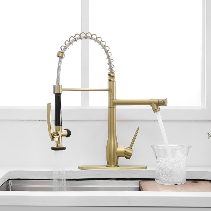 Robinet de cuisine extractible en laiton à bec rétractable pour un nettoyage efficace