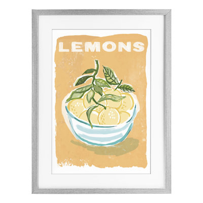 Lemon Twist Motif Framed Print Under Glass, design by Chad Barrett