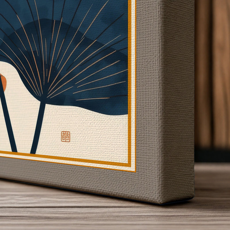 Lotus Meditation Japandi 1 Piece Wrapped Canvas Wall Art, 24x16 - 61.0 x 40.6 cm, Taupe Border