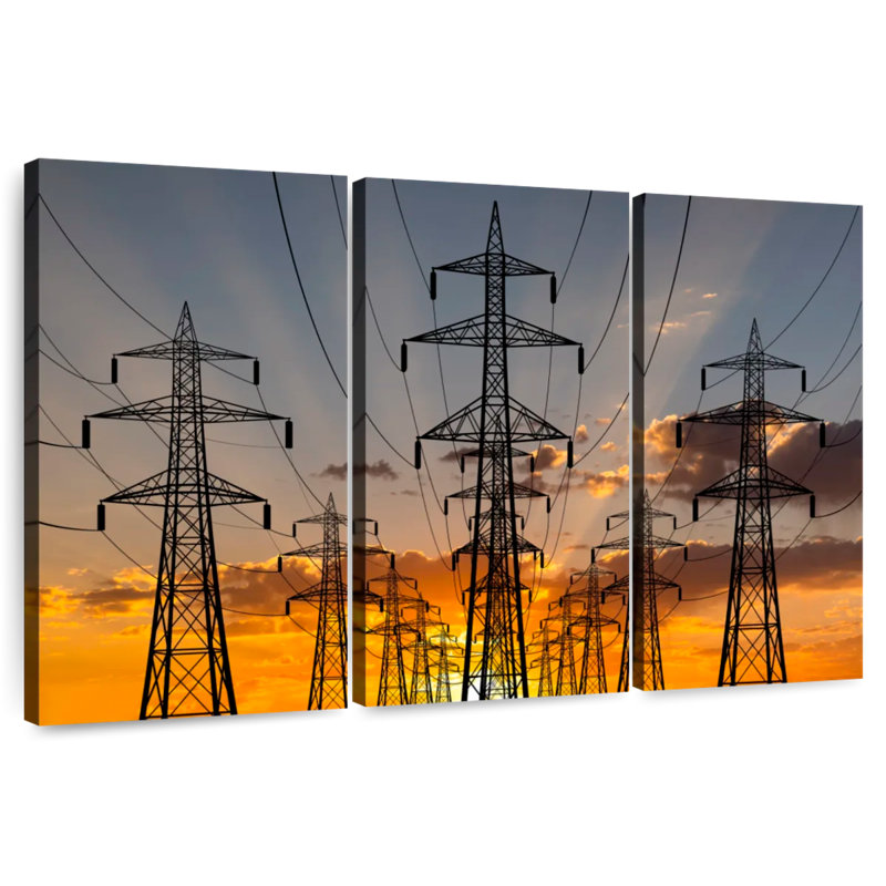 Lilie Transmission Towers, 36" H x 57" W