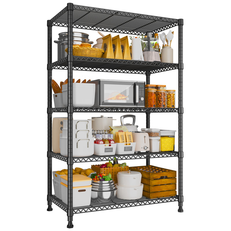 Étagère à 5 niveaux pour rangement, H 71 po x l 31,5 po x P 15,7 po