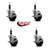 Phenolic Wheel Swivel Expanding Stem Caster Set SCC NB 3-1/2" x 1"