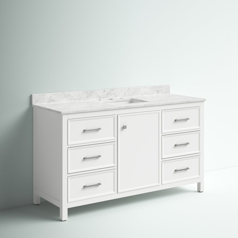 Meuble-lavabo simple 60 po, Blanc
