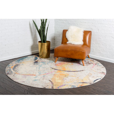 Dews Washable Abstract Indoor Rug