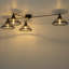 47.24" Industrial Linear Matte Black 4-Light Flush Mount Ceiling Light with Mesh Shades for Kitchen Island Dining Room