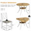 Ensemble de table de salle à manger extensible 5 pièces 35,4 po-420003073-426863497-426863498