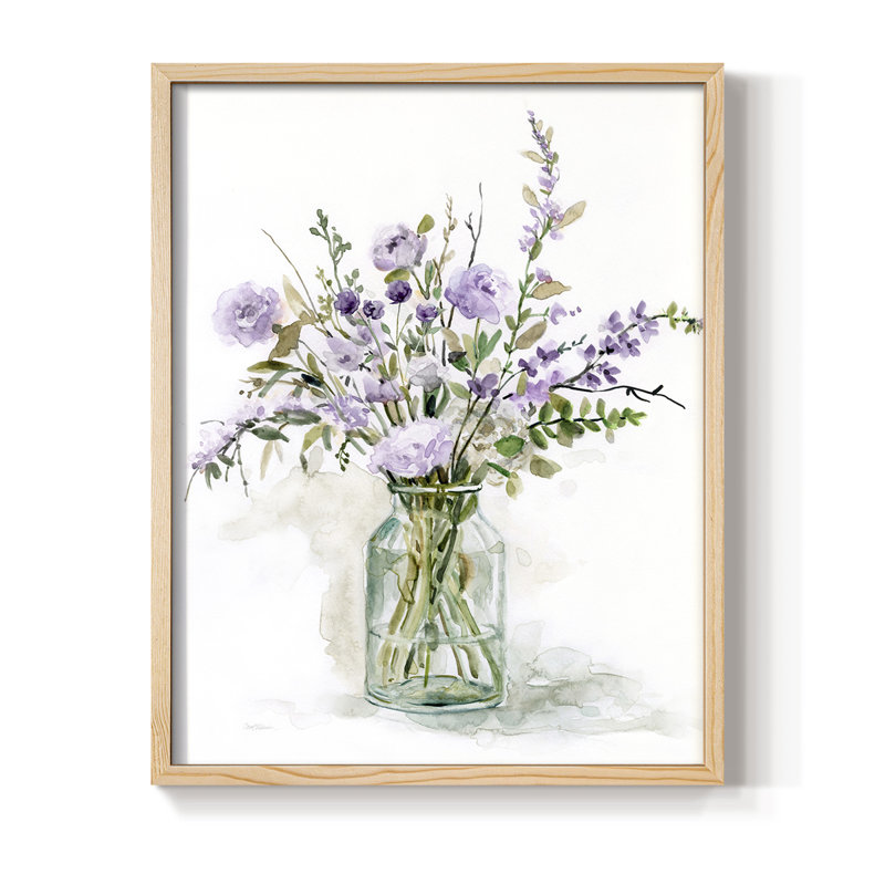 «Purple Passion I», reproduction encadrée - bois massif, H 11 po x l 9 po