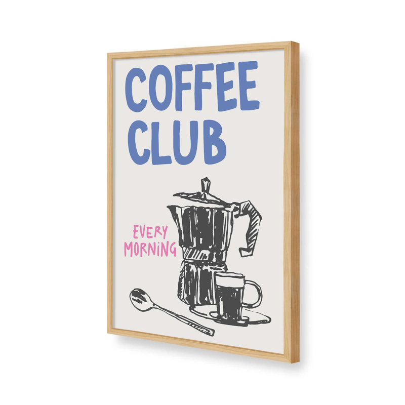 «Coffee Club» par Garima Dhawan, reproduction d'art sur toile, H 40 po x l 30 po, Tanné
