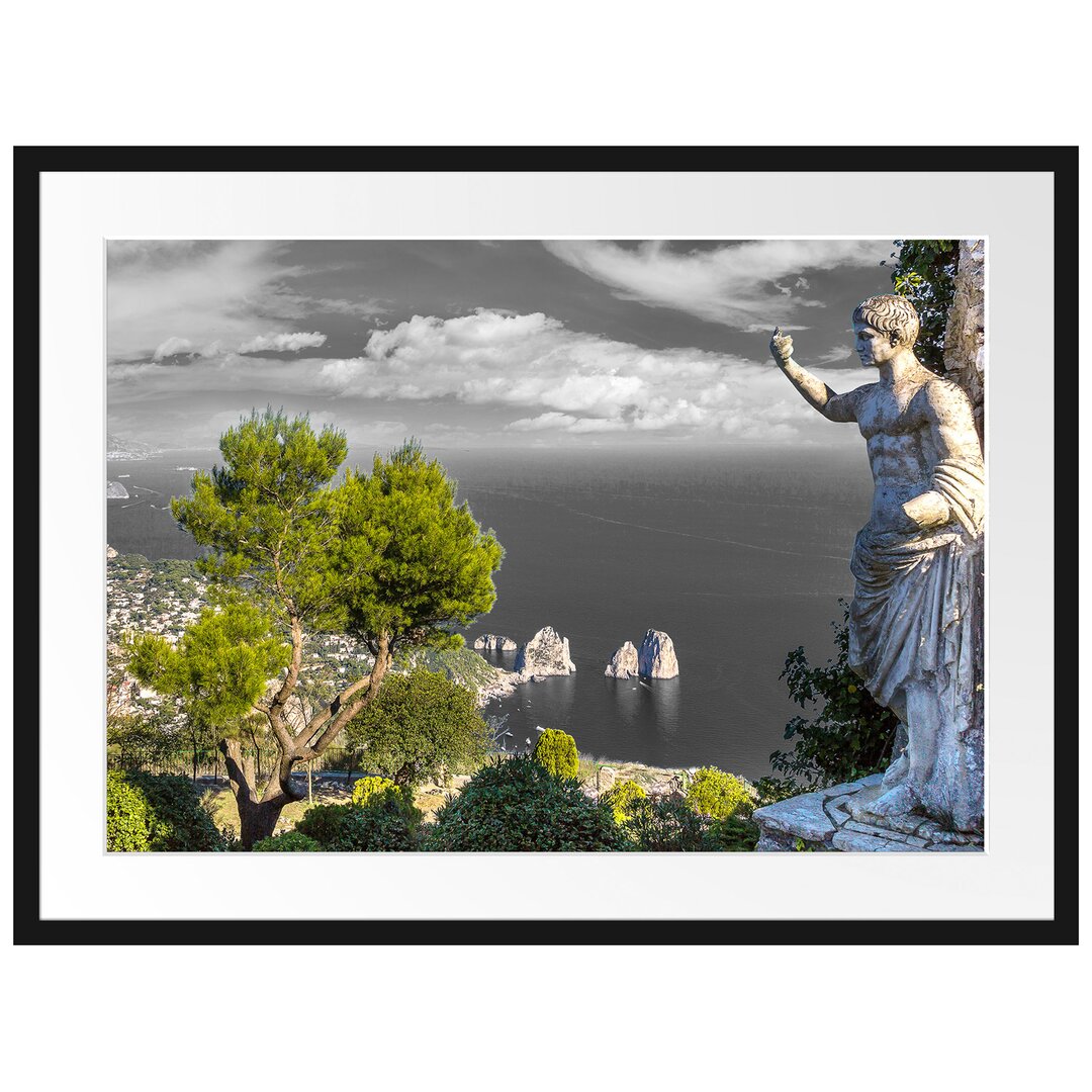 Gerahmtes Poster Insel Capri in Italien