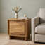 Table de chevet moderne en bois avec tiroir sans poignée, brun rustique-1383818889