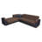 Samantha 120" Wide Microfiber/Microsuede Right Hand Facing Corner Sectional-975763786