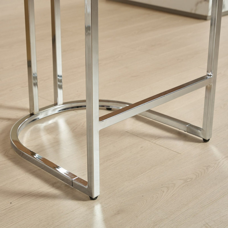 Ensemble de 2 tabourets de bar modernes en velours avec dossier et garniture de rivets, idéal pour les îlots de cuisine et les comptoirs