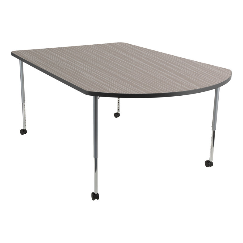 Table d'activité mobile à hauteur réglable 72 po x 48 po Structure Series Workaround, Strandz cosmique, Anthracite