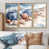 Toile avec cadre flottant or