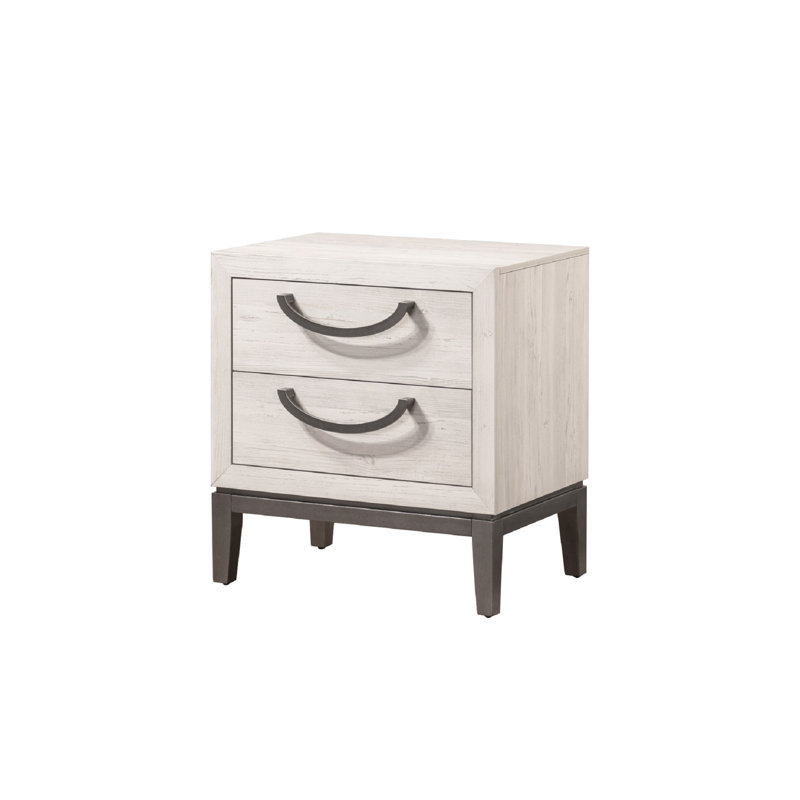 Table de chevet contemporaine à 2 tiroirs 1Pc