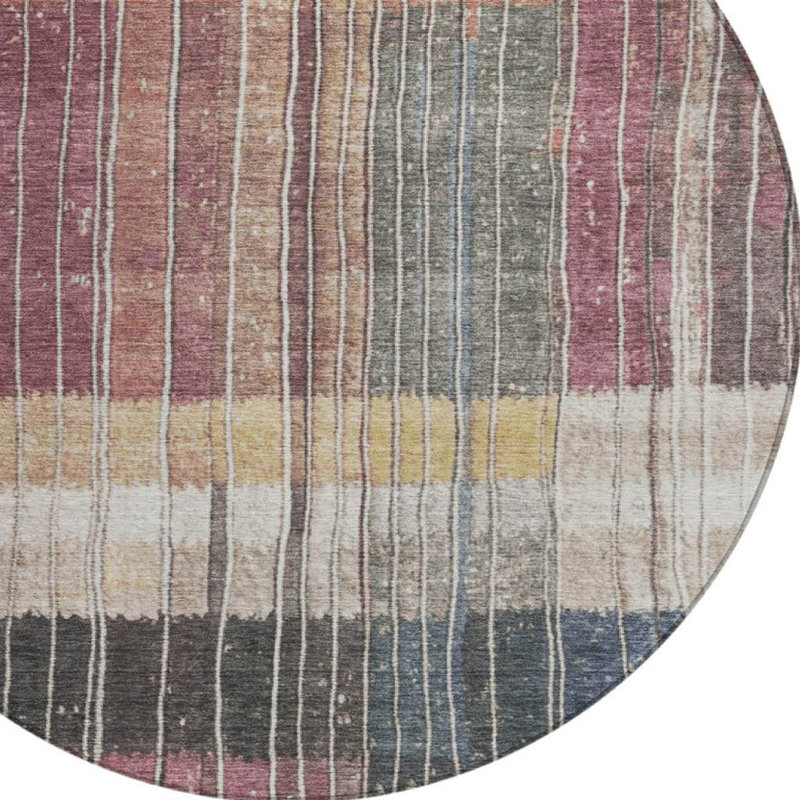 Tapis intérieur lavable rayé 8 pi