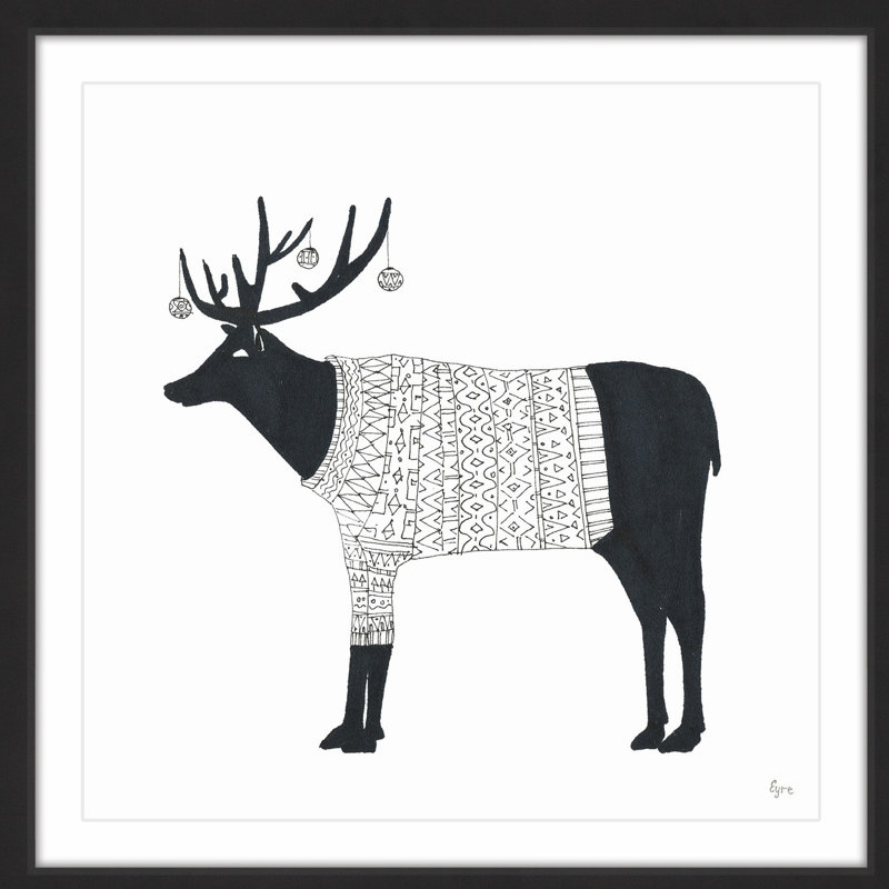 " Cozy Deer " by Eyre Tarney, 32" H x 32" W x 1.5" D