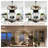 36 Inch 5-Blade Farmhouse Wagon Wheel Ceiling Fan, 6 Speeds Bladeless Ceiling Fan with Lights and Remote Fandelier Ceiling Fan